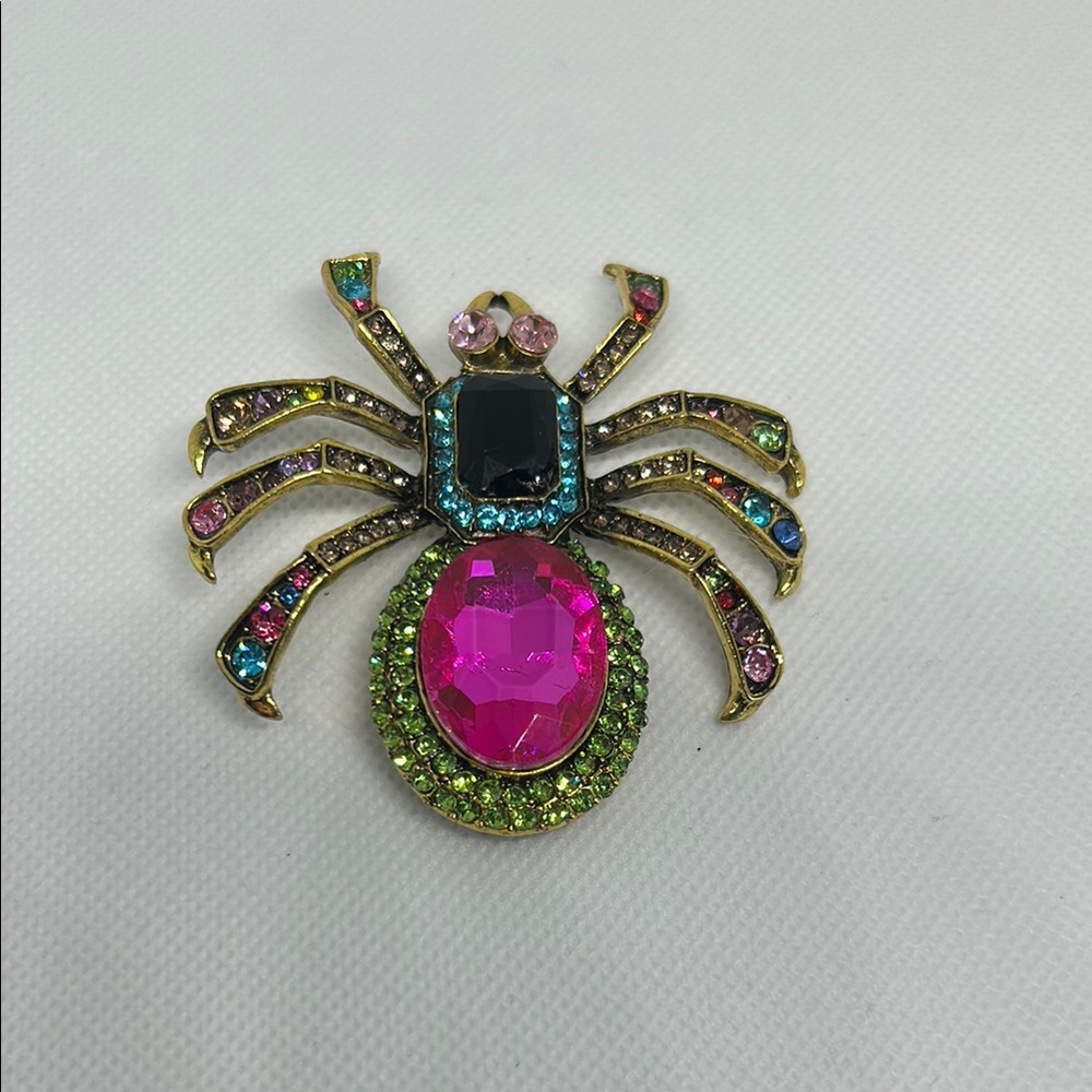 Colorful Spider Brooch